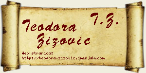 Teodora Žižović vizit kartica